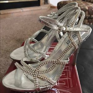 Silver High Heel Shoe